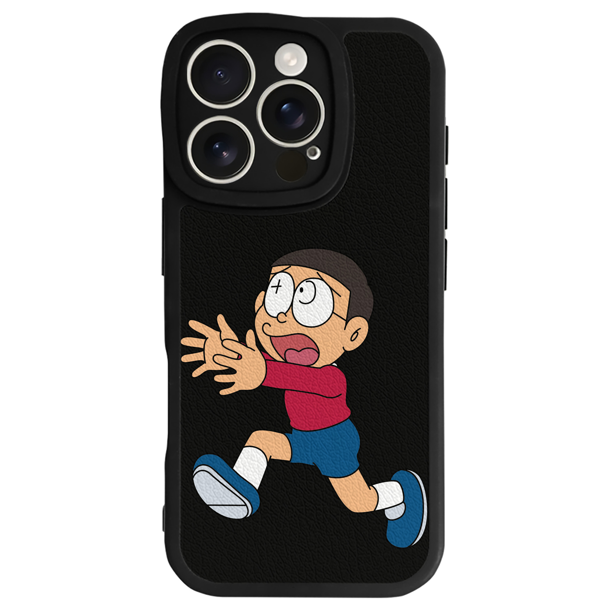 （画像用） ドラえもん 野比 のび太 Doraemon Nobita Nobi 【iPhone 16シリーズ対応】シリコンスマホケース（レザー調） 材質：シリコン
